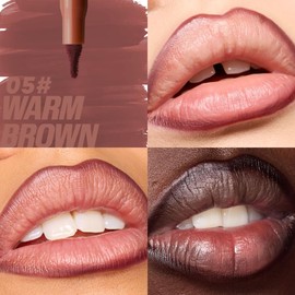 WALULAN Velvet Lip Liner is Waterproof and Smudge-Proof，Providing Velvety Matte Finish. It Combines Lip care, Lipstick, and Lip liner Into One, Creating Long-Lasting Lip, Look with a Peachy Nude Tone