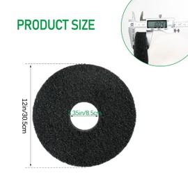 Floor Scrubber Pads 437.071 437071 for Oreck ORB550MC Orbiter Floor Machine 12" Diameter Black