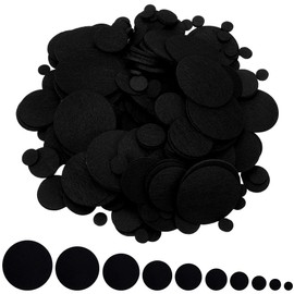 SUNNYCLUE 1000Pcs 10 Sizes Circle Felts Felt Fabric Round Bulk Woven Black Pre Cut Thin Flat Small Fabric Rounds for Crafts Sewing Supplies DIY Art Projects Handicrafts Patchwork Decoration Finishing