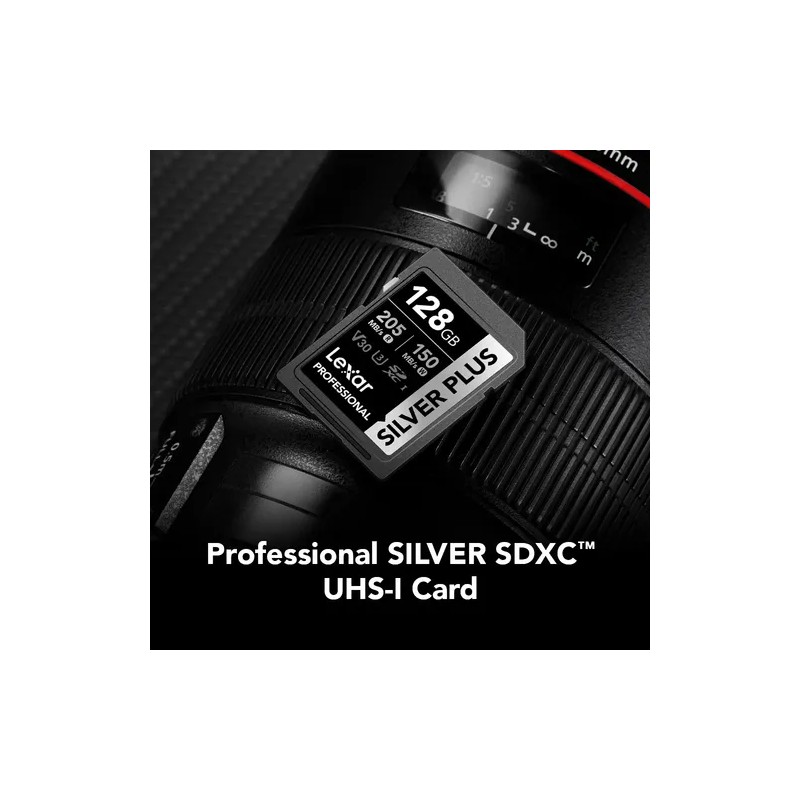 Memoria Sd 128gb Lexar Silver Plus Sdxc U3 V30 4k