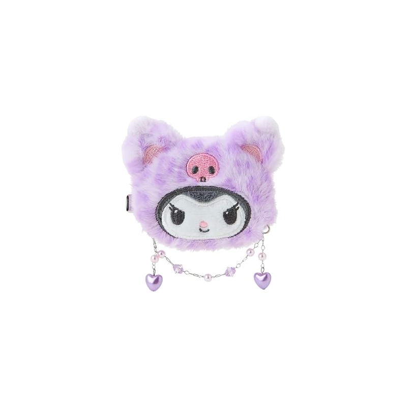 Sanrio G-Bear 981427 Face-Shaped Hair Clip, Kuromi