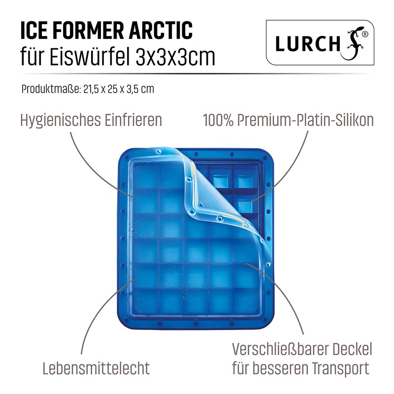 Lurch 240755 Ice Former Arctic Cube 3 cm Blue Ice