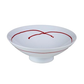 Hakusan Pottery Flat Tea Wan, White, Approx. 5.9 x 2.1 inches (15 x 5.3 cm), AB-9 Mori Masahiro Design, Hasami Ware, Made in Japan