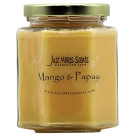 Mango & Papaya Scented Blended Soy Candle by Just Makes Scents