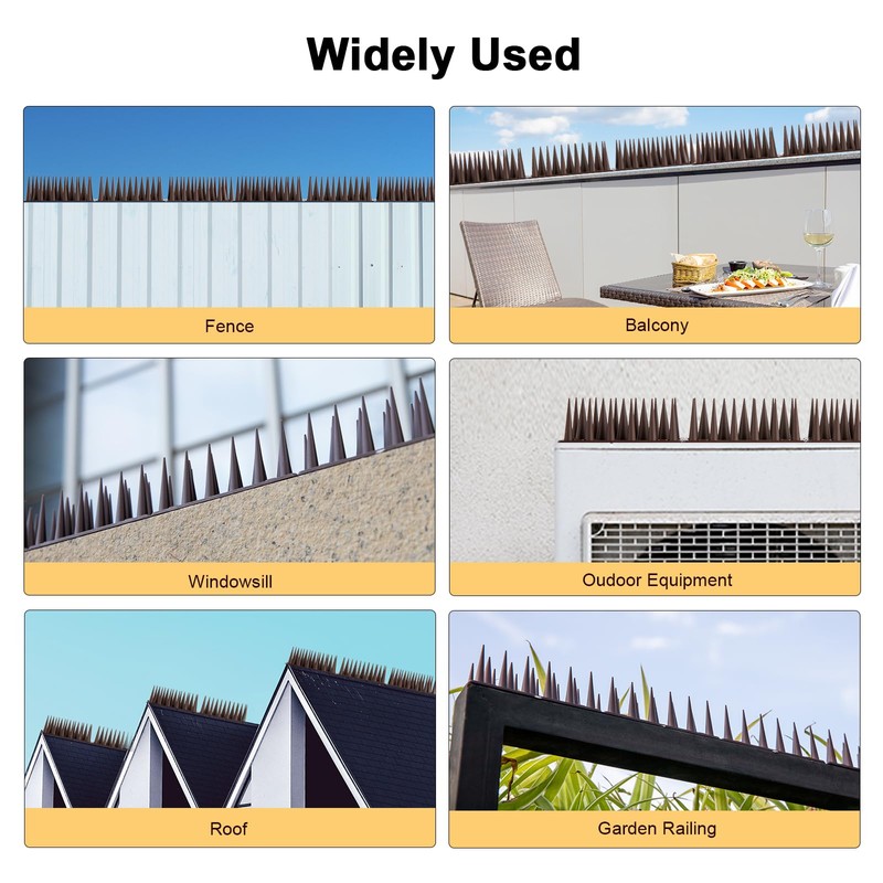 OFFO Bird Spikes, Pigeon Outdoor Deterrent Device for Cat Keep