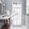Gibelle Small Stall No Hook Shower Curtain with Snap-in Fabric