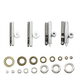 Eyelet Kit Metal Eyelets with 3 Pieces, Repair Tools and Storage Box, 2 Colors