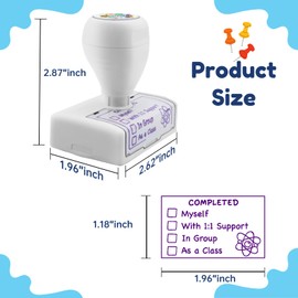 Teacher Stamps,Checkbox Grading Teacher Stamps, Teacher Grading Stamps, Teacher Gifts, Classroom Teacher Stamps, Easy Grading, Improved Efficiency, Happy Teachin(Purple)