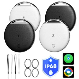 Air Tags for Android, Air Tags-4 Pack Work Compatible with Apple Find My & Google's Find Hub, Smart Tag Item Finders IP68 Waterproof Replaceable Battery for Wallet, Luggage, Backpack, Key, 2026 New