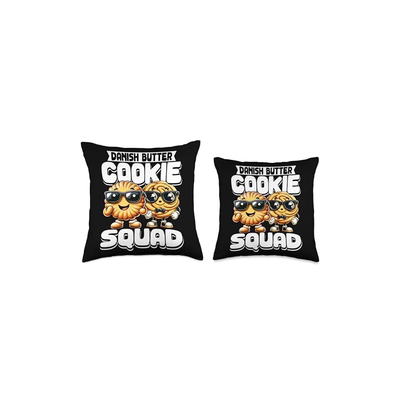 Danish Butter Cookie Squad Throw Pillow