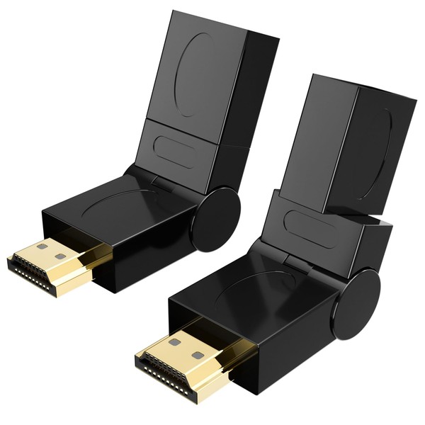 SNLLMZI HDMI 90 Degree Adapter, Right Angle HDMI 2.0 Male