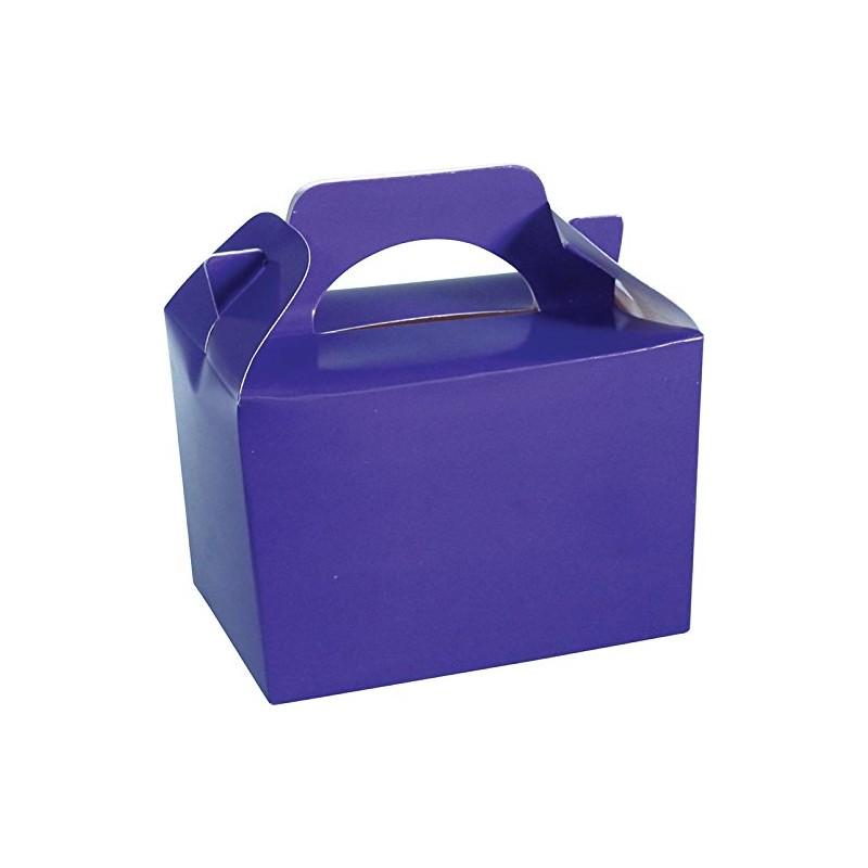 Diamante Crafts 10 Party Boxes Solid Colour Plain Cardboard Lunch