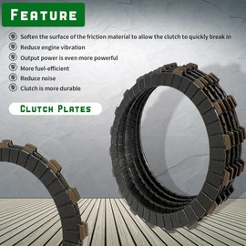 Clutch Kit Center Inner Hub Outer Pressure Plate & Complete gasket Compatible with Honda Grom 125 MSX125 2014-2020 Monkey Z125M Z125MA 2019-2021