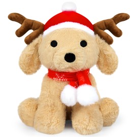 MUFEIRUO Christmas Dog Plush Toy - Cuddly Toy Christmas Elk Stuffed Toy - Children's Cuddly Toy Elk Plush Toy Boys Girls