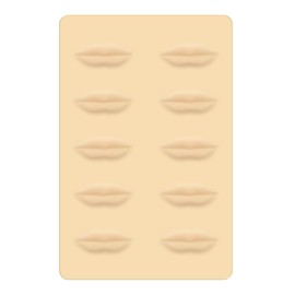 BAMTTOO Tattoo Skin Practice 3D Microblading Practice Lips Skin Permanent Makeup Lips Silicone Skin Cosmetic Makeup Lips Tattoo Training (10 Lips)