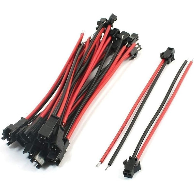 10 Pairs 2 Pin JST SM Male LED Connector Cable