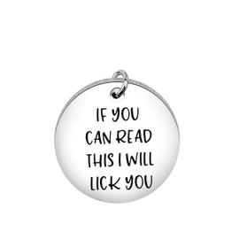 CHOORO Funny Dog Cat Pet ID Tag If You Can Read This I Will Lick You Stainless Steel Pet Tags Pet Gifts