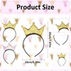 2 Pcs Sequin Crown Headband Birthday Crown Adult Woman Gold