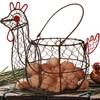 TAIANLE.Chicken Wire Egg Basket for Gathering Fresh Eggs Collecting Basket