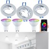 Luminea Ceiling Spotlights: Set of 3 Aluminium Recessed Spotlight Frames