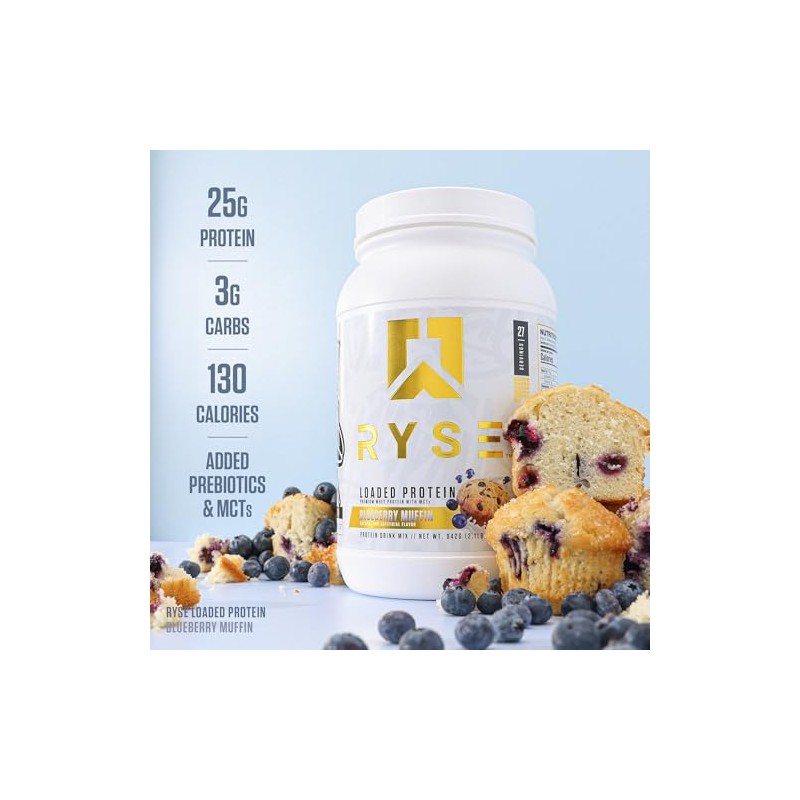 Ryse Loaded Protein Powder 25g Whey Protein Isolate Concentrate with