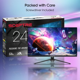 Sceptre IPS 24” Gaming Monitor 165Hz 144Hz Full HD (1920 x 1080) FreeSync Eye Care FPS RTS DisplayPort HDMI Build-in Speakers, Machine Black 2020 (E248B-FPT168),IPS 24" 165Hz