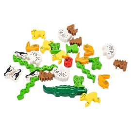 HABA 3678/4478 Wooden Toy, Ride on Crocodile, Educational Toy, Concentration, Stacking, Kids, Gift, Building Blocks, Animal Upon Animal Themes n Series