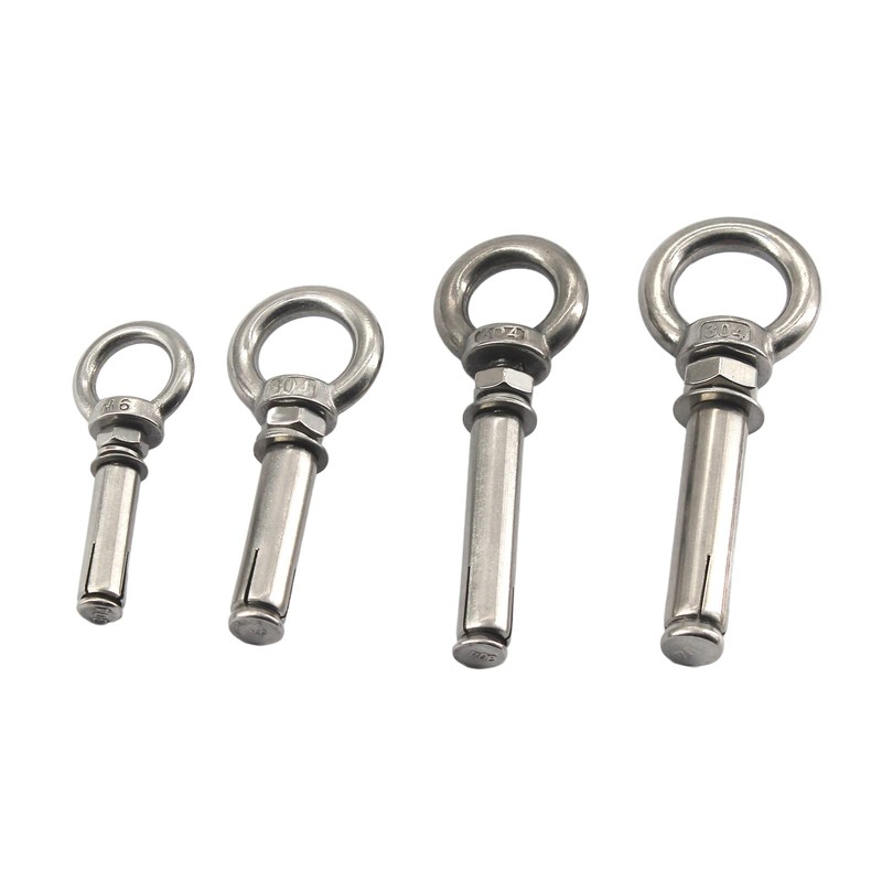2Pcs M12x150 304 Stainless Steel Lifting Ring Expansion Bolt Shield