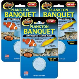 Zoo Med 3 Pack of Plankton Banquet Time Release Feeding Blocks