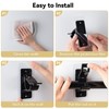8PCS No Drill Curtain Rod Bracket, Self Adhesive Curtain Rod