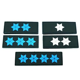 Police Commissioner PVC Rubber Patch with Velcro - Police - Chief Commissioner - Stars