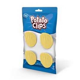 Fred 45791 Potato Chip Scrips, Set of 4, Kitchen Miscellaneous Goods, Tool Clip, Beige, W2.0 x D1.2 x Height 2.4 inches (5 x 3 x 6 cm)