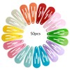 Pack of 50 Hair Clips, Metal Hair Clips, Colourful Barrettes