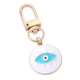 Evil Eye Keychain for Women - Protection Good Luck Amulet Charm for Women Car Key Chains (White)