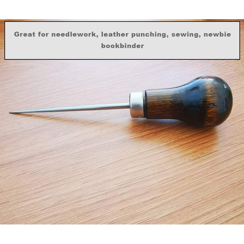ZLKSKER (Pack of 2) Wooden Handle Scratch Awl for Leather
