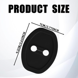 UQWU 4PCS Door Latch Lock Covers, Car Door Edge Latch Guard, Waterproof Silicone Car Doors Protector, Self-Adhesive Lock Cover Auto Exterior Accessories,Universal for Most Cars, Trucks, SUVs (Black)