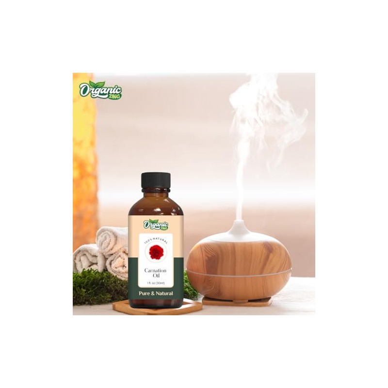 ORGANIC ZING Organic Zing Top Selling Oils. (30ml, Carnation)