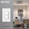 BESTTEN 2 Pack Double Rocker Light Switch, Single Pole Combination