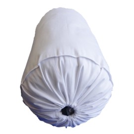 White Bolster Pillowcase - Neck Roll Round Bolster Cover for Bed Sofa Chair Couch Lounge Cotton 6" Diameter x 15" Long (15 cm Diameter x 38 cm Long) Removable Cover