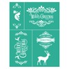BOOLOOEN Christmas Stencils,Reusable Self-Adhesive Silk Screen Printing Stencil Washable Mesh