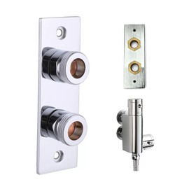 TC Mini Douche Shattaf Shower Valve Front Fix Easy Fixing Plate Bracket Chrome