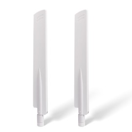 Eightwood WLAN Antenne WiFi 6E Antenne 2.4ghz 5ghz 6ghz WLAN Router Antenne RP-SMA 6 dBi WLAN Antenne PC ASUS Weiß Kompatibel mit Router PC Mainboard Desktop PCIe WLAN Karte FPV