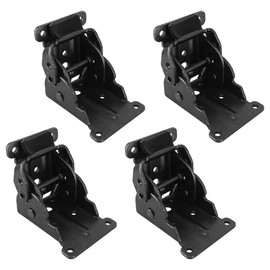 Folding Leg Brackets, Lever Type, Easy Installation, DIY, Remake, Table, Chabu Stand, Black, Set of 4
