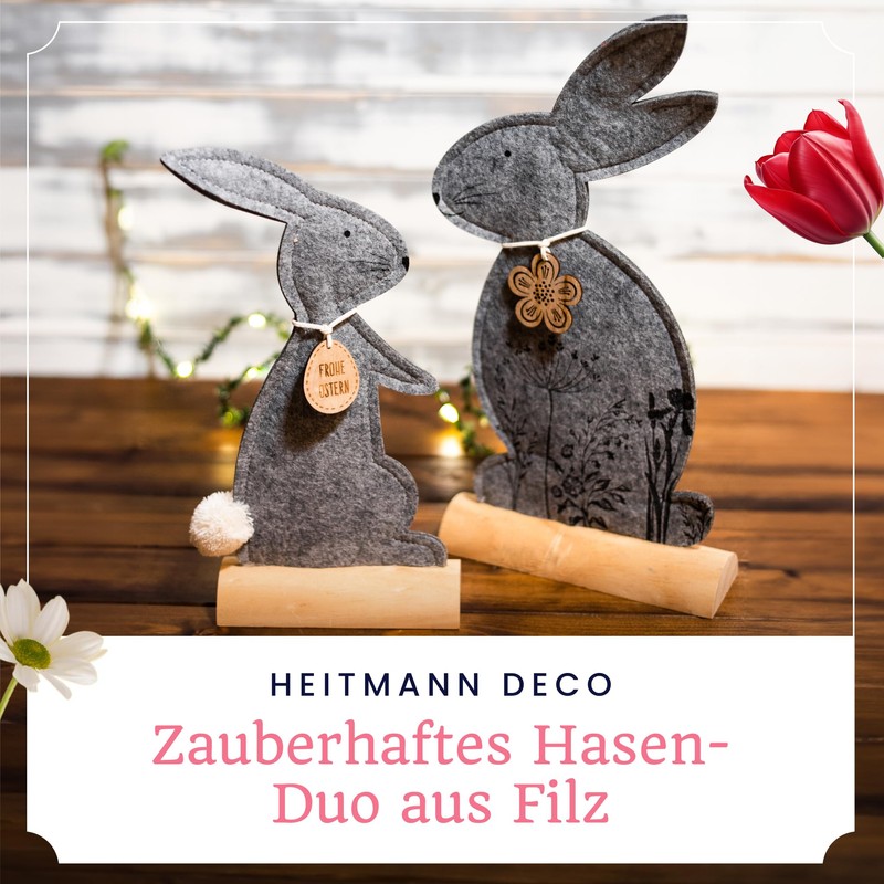 HEITMANN DECO Felt Bunnies