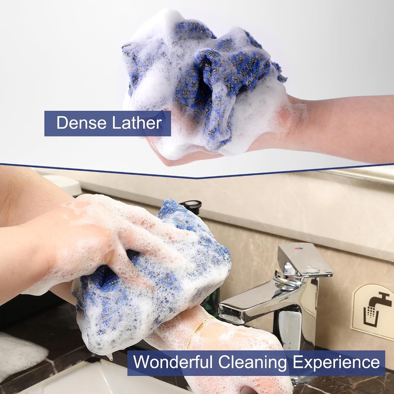 Toallas de baño exfoliantes estilo japonés GREEN POMELO Bath Loofahs-2blue