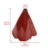 Unbranded JDM Red Carbon Fiber Shift Boot Stitch For Gear