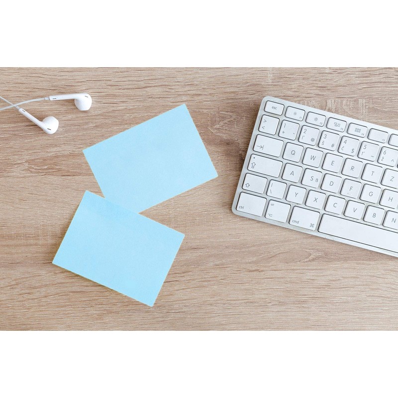Sticky Notes - 300 Quality Pastel Blue Candy Coloured Removable