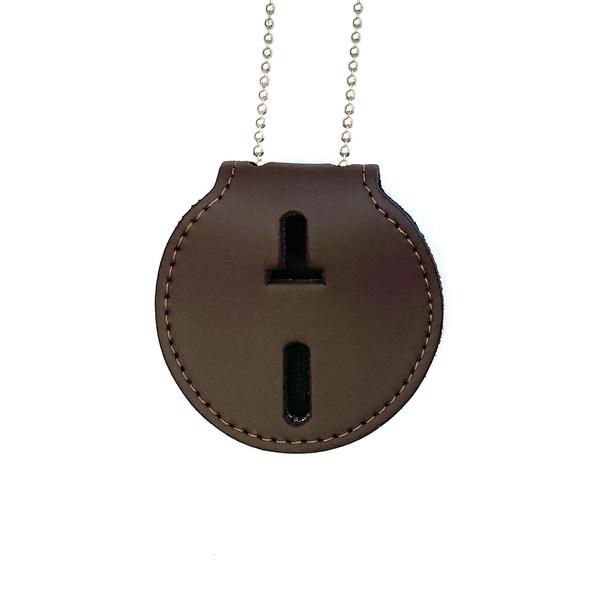 Perfect Fit Universal Round Police Badge Holder with Metal Belt
