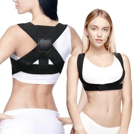 wokdsbl Posture Corrector Women & Men,Comfortable Elastic Adjustable Back Support Belt, Neck, Shoulder & Back Brace Posture Corrector, Prevent Hunchback, Improve Posture (M)