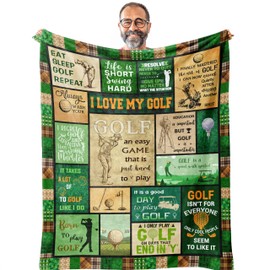 Ruvinzo Golf Gifts for Men, Funny Golf Gifts for Men Unique, Mens Best Golf Gift for Him, Golf Gifts for Women, Cool Golfing Gifts Idea for Golfers, Golf Lover Birthday Gift Blanket 60” x 50”
